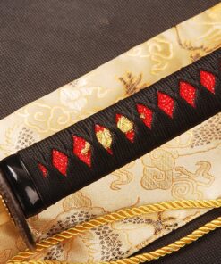 Handmade Japanese Samurai Katana Sword 41 inch 1095 High Carbon Steel/Damascus Folded Steel Full Tang Katana for Man Gift Cosplay Decoration Self Defense Damascus steel bloody red blade 22 712qglkZuCL