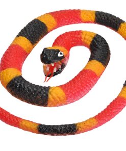 Wild Republic Coral Snake, Rubber Snake Toy, Gifts for Kids, Educational Toys, 26 inches