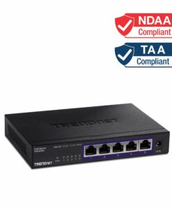 TRENDnet 5-Port Unmanaged 2.5G Switch, 5 x 2.5GBASE-T Ports, 25Gbps Switching Capacity, Backwards Compatible with 1000Mbps Devices, Fanless, Wall Mountable, Black, TEG-S350 2.5 Gigabit Switch 31 712r7RcqxrL