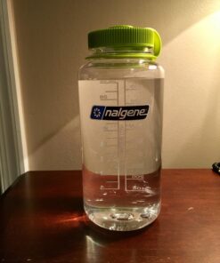 Nalgene Tritan Wide Mouth BPA-Free Water Bottle, Clear w/ Green Cap, 32-Ounces 35 712rP2Gw5mL
