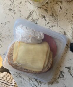 Stasher Reusable Silicone Storage Bag, Food Storage Container, Microwave and Dishwasher Safe, Leak-free, Bundle 4-Pack Small, Clear 4 Pack 24 712rWNWs6UL