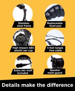 KORE AVIATION KA-1 General Aviation Headset for Pilots | Mono and Stereo Compatibility, Passive Noise Reduction, Noise Canceling Microphone, Gel Ear Seals, Adjustable Headband, Headset Bag 30 712sH040w7L
