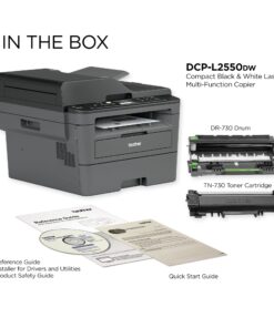Brother DCP-L2550DWA All-in-One Wireless Monochrome Laser Printer - Print Scan Copy - 36 ppm, 2400 x 600 dpi, 8.5 x 14, 250-Sheet, 50-Sheet ADF, Automatic Duplex Printing, Broage Printer Cable 15 712sZO5f4RL