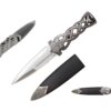 www.mysticalblades.com 9" Thor's Hammer Twisted Steel Celtic Sgian Dubh Scottish Dirk Wedding Athame Dagger with Red Ruby 13 712sfSechIL