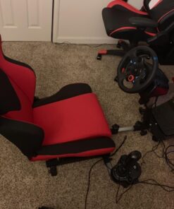 OpenWheeler GEN3 Racing Wheel Simulator Stand Cockpit Red on Black, Video Game Controller, Fits All Logitech G923, G920, Thrustmaster, Fanatec Wheels, Compatible with Xbox One, PS4, PC Platforms. 80 712tLYBa0JL