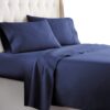 HC COLLECTION California King Sheet Set - Deep Pocket Bed Sheets - Extra Soft - 4 PC Set, Easy Care, Machine Washable - Cooling Navy Sheets 33 712tREXfOL