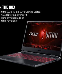 Acer Nitro 5 AN515-58-57Y8 Gaming Laptop | Intel Core i5-12500H | NVIDIA GeForce RTX 3050 Ti Laptop GPU | 15.6" FHD 144Hz IPS Display | 16GB DDR4 | 512GB Gen 4 SSD | Killer Wi-Fi 6 | Backlit Keyboard i5-12500H / RTX3050Ti 55 712uVA0TrWL