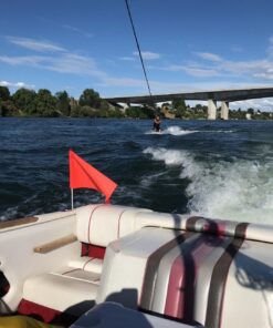 Seachoice Heavy-Duty Marine-Grade Nylon Orange Ski Flag w/ 24-in. Pole, 12 in. X 18 in. 5 712vI5esLVL