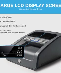 Safescan 185-S Multi-direction portable Counterfeit Bill Detector, 7-Point counterfeit detection, Suits 8 Currencies, Detects Superdollars, Fast Verification Speed with visual and sound alarm Premium 9 712w7QGONPL