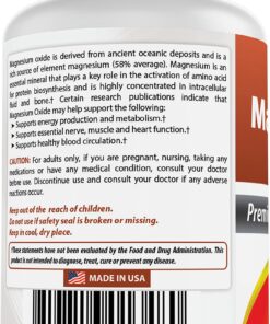 Best Naturals Magnesium oxide 500 mg 180 tablets 11 712w8zZPGGL