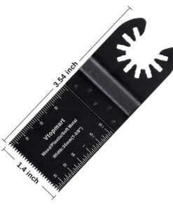 Vtopmart 50 Wood Oscillating Multitool Quick Release Saw Blades Compatible with Fein Multimaster Porter Cable Black & Decker Bosch Craftsman Ridgid Ryobi Makita Milwaukee Rockwell Universal-50pcs 12 712xMdgOY5L 3