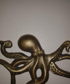 Zeckos Swimming Octopus Antique Bronze Finish Decorative Wall Hook 23 712xueSDGeL