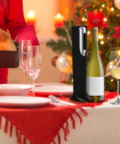 Electric Wine Opener - Automatic Corkscrew Bottle Openers Battery Operated - Gift Set Includes Electronic Cordless Auto Open Cork Screw, Foil Remover & Holder Stand - Stainless Steel Wines Accessories 22 712yhPGkZWL