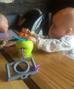 Grapple Suction Cup High Chair Toys Holder | 3 Toy Tethers Keep Toys from Falling | Holds Teethers, Toys, Snack Cups | for Babies 6-12 Months | Perfect for Travel and Restaurant Green 41 713 0KEsYiL