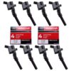 MAS Set of 8 Ignition Coil DG508 and Motorcraft Spark Plug SP493 compatible with Ford Lincoln Mercury 4.6L engines DG457 DG472 DG491 F523 3W7Z12029AA 1L2U12029AA 1L2U12A366A
