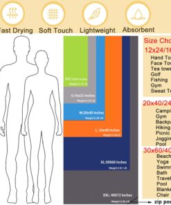 Rainleaf Microfiber Towel Perfect Travel & Sports &Camping Towel.Fast Drying - Super Absorbent - Ultra Compact.Suitable for Backpacking,Gym,Beach,Swimming,Yoga Orange 40.00" x 20.00" 9 713 lNbKvHL 1