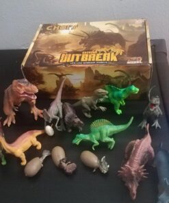 Dinosaur Toys - 20 Packs Dinosaur Figure Play Set with Educational Book, Toy for 3 4 5 6 7 8 Year Old Boys - Plastic Dinosaurs Birthday Gift for Kids 43 7130QCYI7L