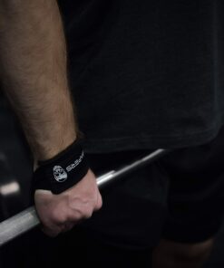 Gymreapers Lifting Wrist Straps for Weightlifting, Bodybuilding, Powerlifting, Strength Training, & Deadlifts - Padded Neoprene with 18 inch Cotton Black 21 7130elswGgL
