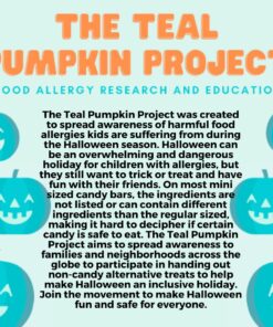 Teal Pumpkin 15" Inflatable for Halloween Decorations - Blow Up Indoor/Outdoor Jack O Lantern Decor - Official Teal Pumpkin Project Gear - Decorations for Fall 11 7131NVVyOwL