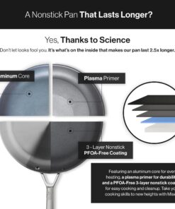 Misen Nonstick Pots and Pans Set - Nonstick Cookware Sets - 9 Piece Essential Kitchen Cookware Set Cookware Set 9 Piece 8 7131dq4fNhL