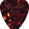 Fender Classic Celluloid Guitar Picks 351 Shape, Tortoise Shell, Medium, 12-Pack 51 7132XMAIML