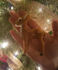 Kurt Adler Plush Animal Ornaments (2" to 4" Deer, Fox, Raccoon, and Squirrel) 2" to 4" Deer, Fox, Raccoon, and Squirrel 20 7133332mN L