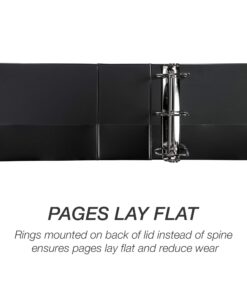 Samsill Titan Extra Large 6 Inch 3 Ring View Binder - Non-Stick Customizable Clear View Cover - Locking D-Ring - Holds Over 1250 Sheets - Black 1-Pack 6-Inch 10 71338V6lsML