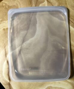 Stasher Reusable Silicone Storage Bag, Food Storage Container, Microwave and Dishwasher Safe, Leak-free, 1/2 Gallon, Clear 48 7133FPxhCnL