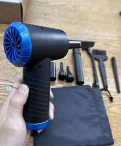 Keimi Cordless Compressed Air Duster - Rechargeable 7500mAh 91000RPM Compressed Air Blower with Led Light for Keyboard, PC, and Car Cleaning - Powerful Eco-Friendly Replacement for Canned Air Duster 31 7133aAZ3IgL