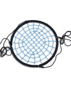 HYCLAT Saucer Tree Swing - 40”Spider Web Tree Swing Net Swing Platform Rope Round Swing 70" Detachable Nylon Rope Swivel, Max 600 Lbs Capacity, Extra Safe and Durable for Kids 19 7133pHI765L