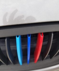 iJDMTOY M-Colored Grille Insert Trims Compatible With BMW F30 3 Series 320i 328d 328i 335i 340i w/Standard Kidney Grill (11 Beams), NOT 8-Beam Black Grille nor M3 32 7133rKptrTL
