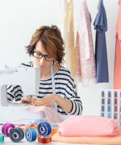 Outus 50 Pieces Prewound Thread Bobbins with Bobbins Box for Brother Sewing Machine, 50 Assorted Colors 20 7134 3xycDL