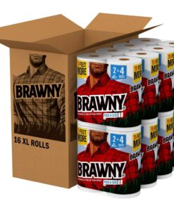 Brawny Paper Towels, 16 XL Rolls, Pick-A-Size, White, 16 = 32 Regular Rolls 8 Rolls (Pack of 2) 24 71342Gns5 L