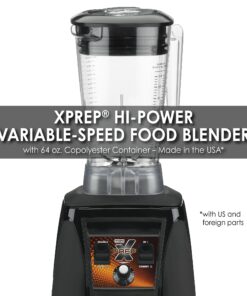 Waring Commercial MX1200XTX 3.5 HP Blender with Variable Speed Dial Controls and a 64 oz. BPA Free Copolyester Container, 120V, 5-15 Phase Plug 64 Ounce Copolyester Container Jar 14 713505qA4dL