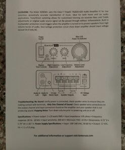 Kinter K2020A+ Limited Edition Original Tripath TA2020-020 Class-T Hi-Fi Audio Mini Amplifier with 12V 5A Power Supply Black 62 7135L5HpTBL