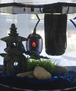 Tetra Crescent aquarium Kit 5 Gallons, Curved-Front Tank With LEDs,black 5-Gallon 30 7135h5mhXxL