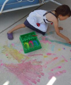 Crayola; Washable Neon Sidewalk Paint; Outdoor Art Tools; 3 Neon Paint Colors, Paint Brush, Roller and 3 Sidewalk Chalk Sticks 22 7135qIMqREL