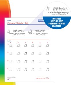 Spectrum 4th Grade Math Multiplication Workbooks, Ages 9 to 10, 4th Grade Math Multiplication, State Standards Multiplication Practice, Activities ... Tests, and Answer Key - 96 Pages (Volume 6) 15 713680tstgL