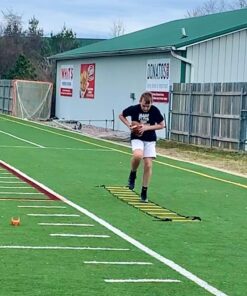 Ohuhu Agility Ladder Speed Training Set 12 Rung 20ft Exercise Ladders with Ground Stakes for Soccer Football Boxing Footwork Sports Fitness Training Ladder with Carry Bag Yellow 29 7136xZtg0FL