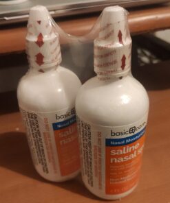 Amazon Basic Care Premium Saline Nasal Moisturizing Spray, Instantly Soothing Nasal Mist Nose Spray, Non-Medicated Relief, 3 Fluid Ounces, Pack of 2 3 Fl Oz (Pack of 2) 27 71377NxzxL