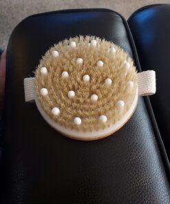CSM Dry Body Brush for Beautiful Skin - Solid Wood Frame & Boar Hair Exfoliating Brush to Exfoliate & Soften Skin, Improve Circulation, Stop Ingrown Hairs, and Reduce The Appearance Cellulite 46 7137zLhbDQL