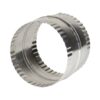 Deflecto 4” Duct Connector, Aluminum with Bead and Crimp, Silver, 3” long (DAC4C) 4 Inch 21 71386i2kloL