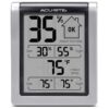 AcuRite 00613 Digital Hygrometer & Indoor Thermometer Pre-Calibrated Humidity Gauge, 3" H x 2.5" W x 1.3" D, Black 19 7138m0Ey27S