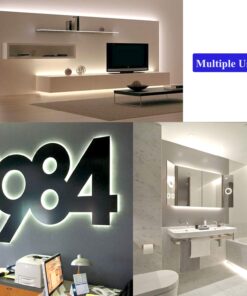 JUNWEN 20FT White LED Strip Lights Dimmable 6000K 360LEDs Mirror Rope Strip Lighting Under Cabinet LED Tape Lights with UL Power Supply for Makeup Kitchen Dining Room Wedding Daylight White 24 7139HyF43L