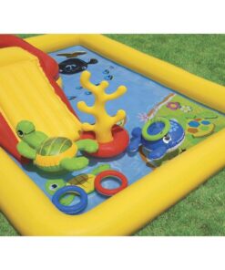 Intex 57454EP 100-inch x 77-inch Inflatable Ocean Children's Play Center Outdoor Backyard Kiddie Pool and Game Set 1 Pack 32 7139KaD5znL