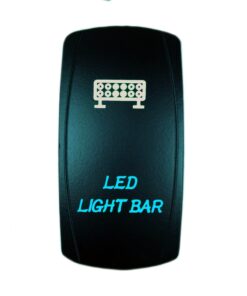 Alternative view of STVMotorsports Laser Backlit Blue Rocker Switch LED Light BAR 20A 12V On/Off LED Light (Blue)