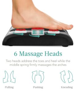 Best Choice Products Shiatsu Foot Massager, Electric Therapeutic Massage Platform w/ 6 Rollers, Heat Function, Deep Kneading, 18 Massage Nodes - Gray 9 7139XI4EAHL