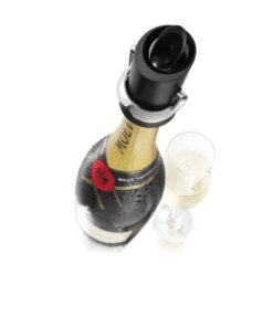 Vacu Vin Champagne Saver & Server - Black - 1 Stopper-Pourer - Keep Champagne Fresh for Up to a Week with Airtight Seal - Vacuum Pump with Champagne Bottle Stopper and Pourer 12 713A0ECSQ0L