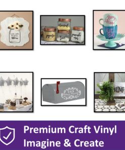 Vinyl Ease 12" x 12" 30 Sheets Assorted Glossy Colors Permanent Adhesive Vinyl for Cricut, Silhouette, Pazzles, Craft ROBO, QuicKutz, Craft Cutters, Die Cutters, Sign Plotters - V0101 31 713AU JuJBL