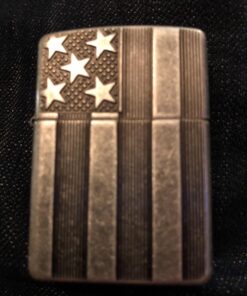 Zippo American Flag Lighters High Polish Chrome Space Design 60 713Af2l2PVL